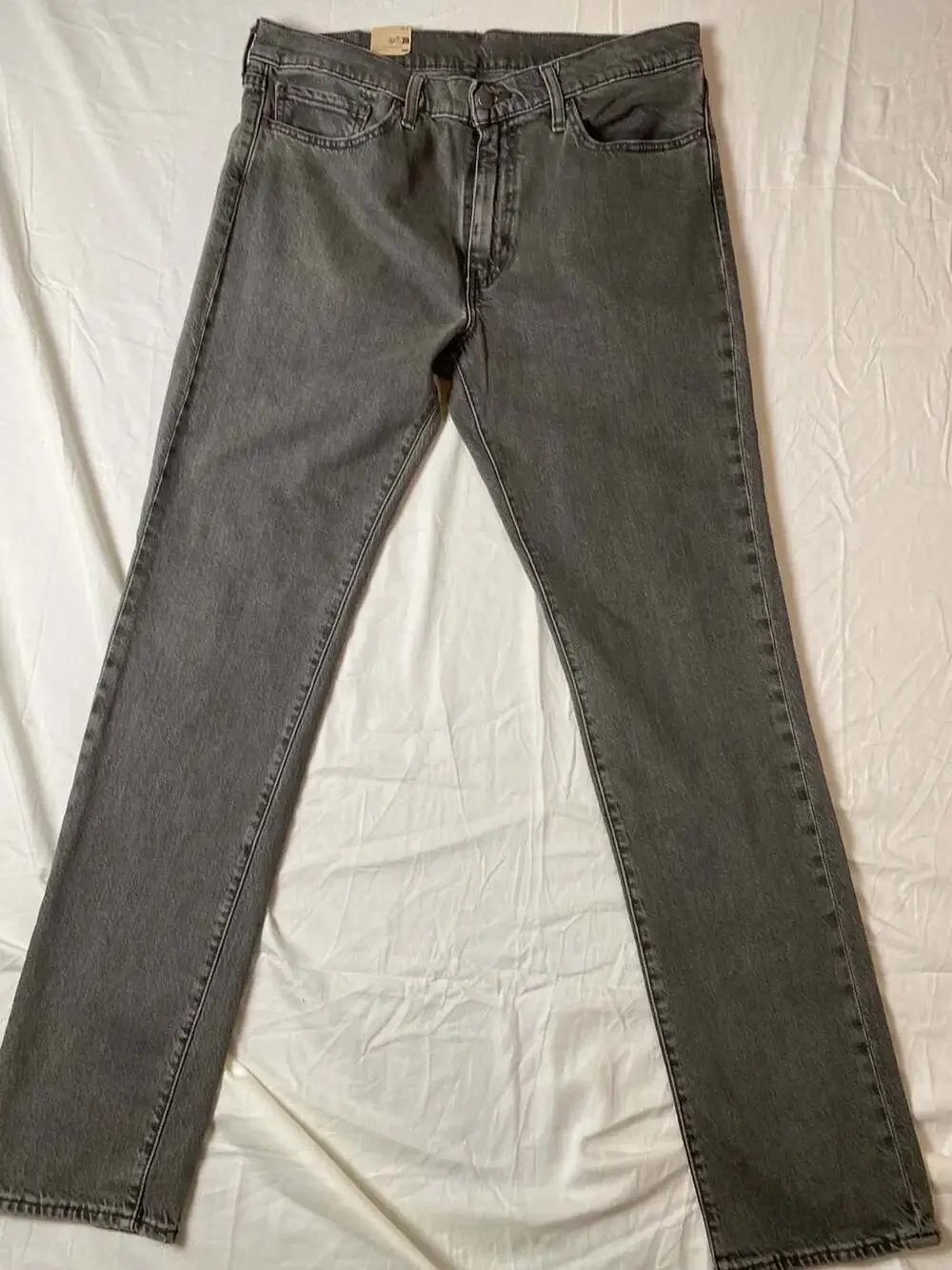 Levi's 511 Flex Straight Fit Stretch Denim Jeans 36x34 Gray (1319)